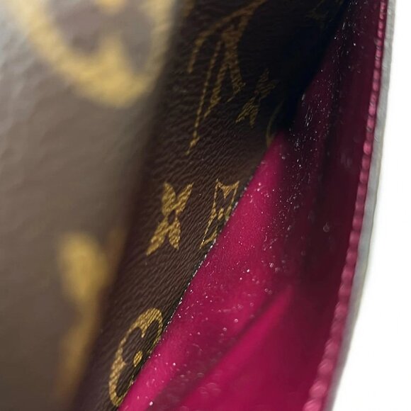 Auth LOUIS VUITTON Portefeuille Sara M62234 Fuchsia Monogram - RFID : confirmed - Picture 6 of 6